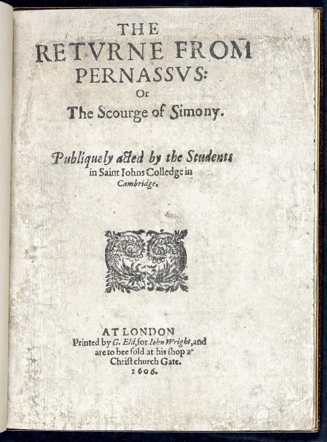 The Returne from Pernassus, or, The Scourge of Simony