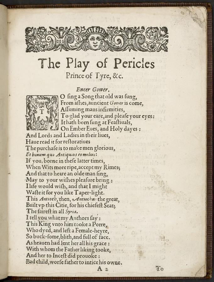 The Late, and Much Admired Play, Called Pericles, Prince of Tyre