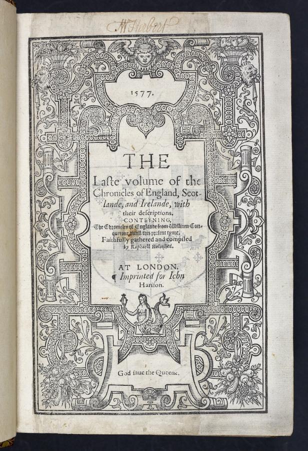 The firste[-laste] Volume of the Chronicles of England, Scotlande, and Irelande